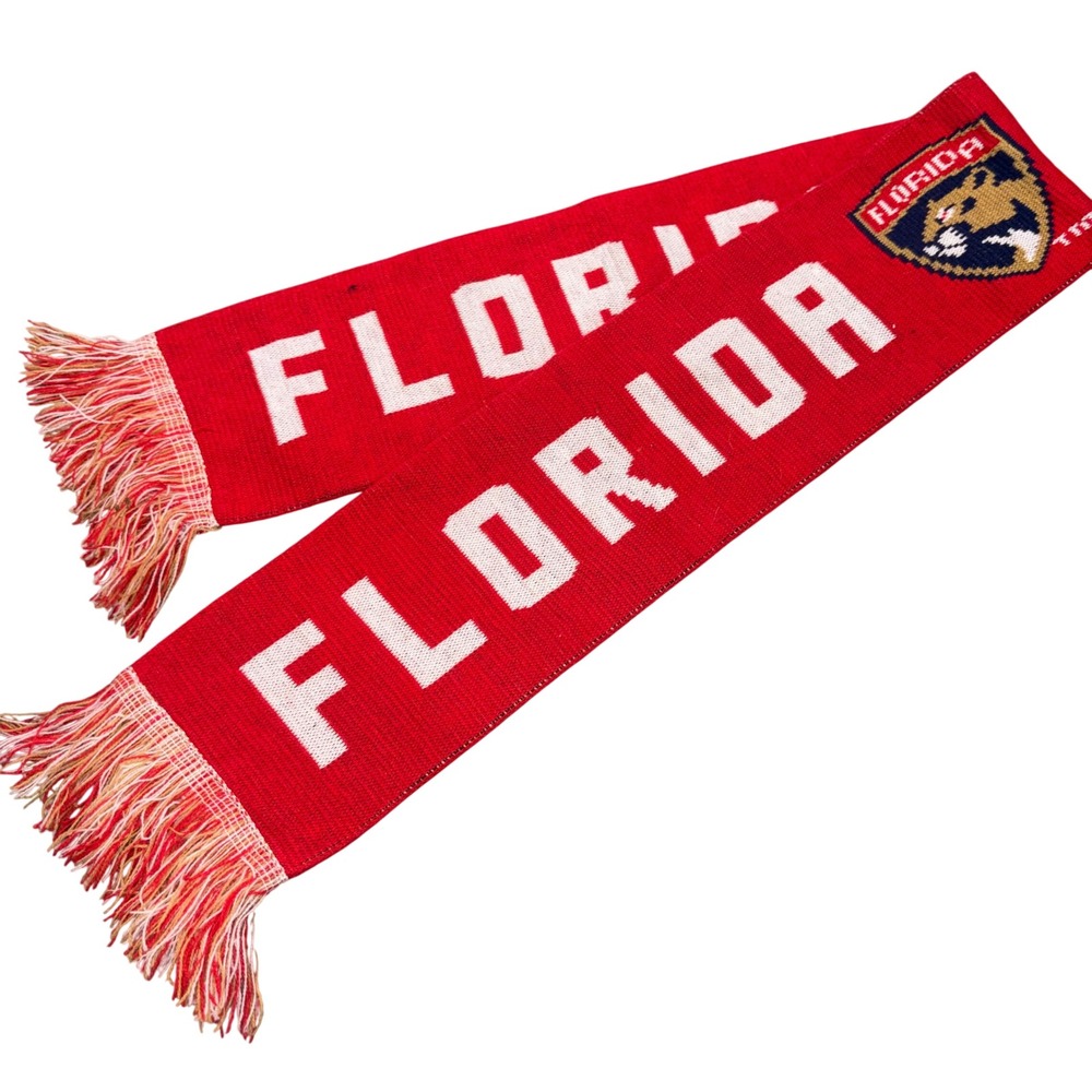 Florida Panthers Scarf Red Knit NHL Hockey Logo Fan Gear NHL